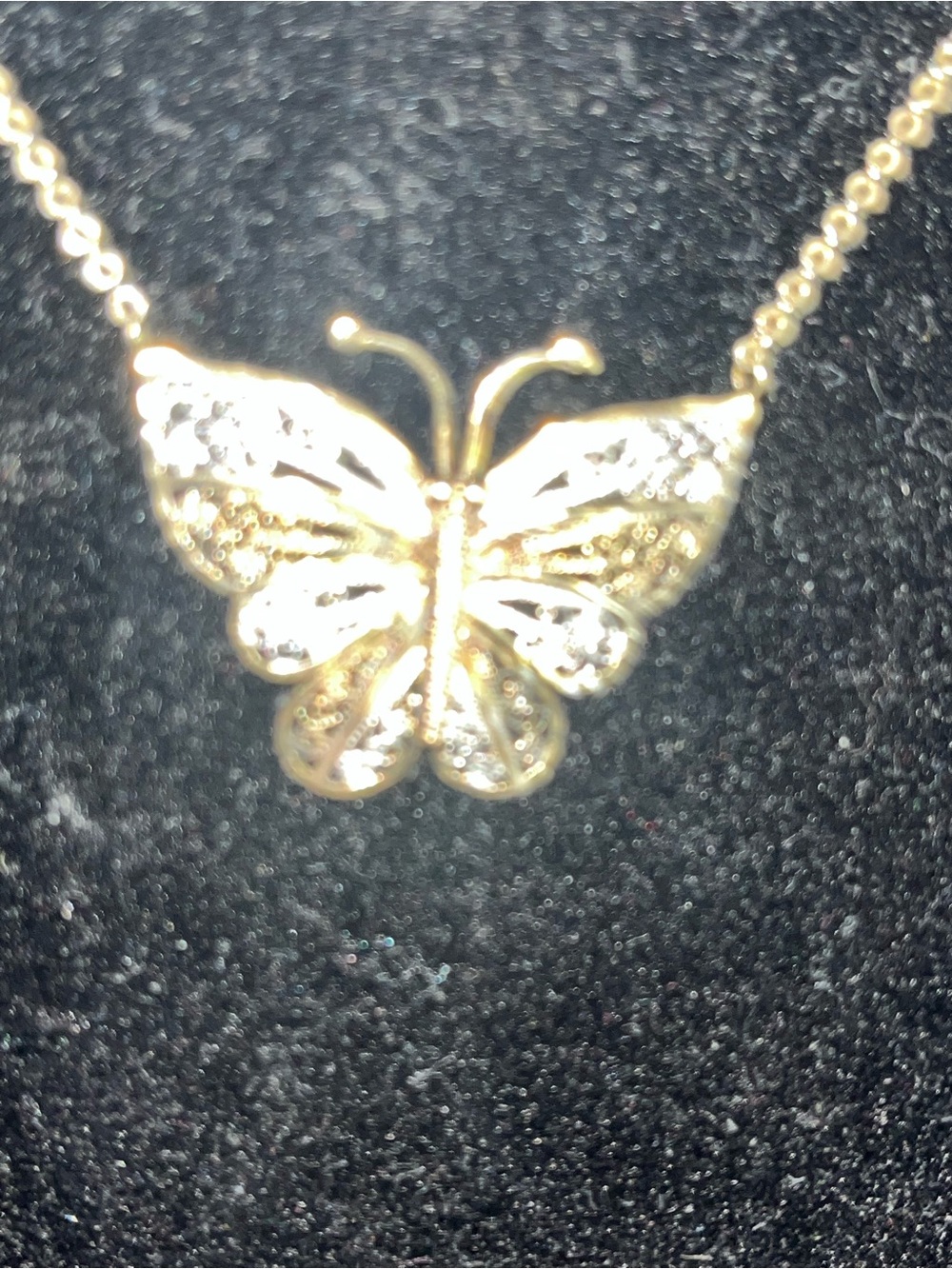 Ralph Lauren Filigree Butterfly Necklace. Sterling silver & Vermeil 925 marked - Picture 8 of 10